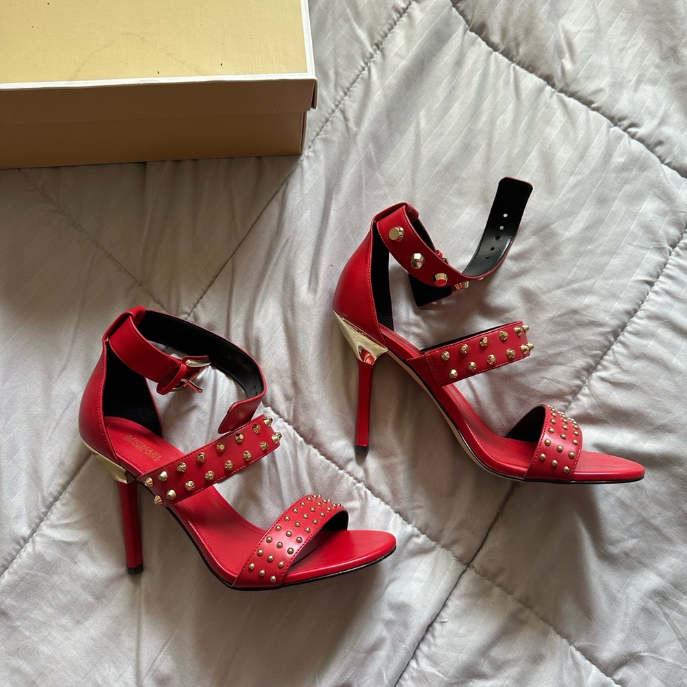 Michael Kors Red and Gold Heels